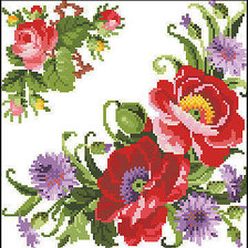 Схема вышивки «сюжет для подушки»