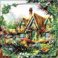 Схема вышивки «домик»