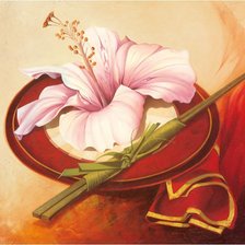 Схема вышивки «гибискус»