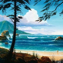 Схема вышивки «море»