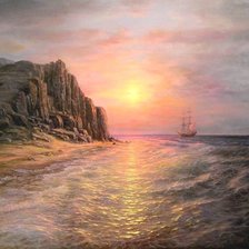 Схема вышивки «море»