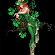 Схема вышивки «лепреконша»