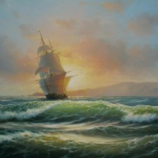 Схема вышивки «море»