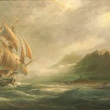 Схема вышивки «корабль»