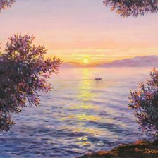 Схема вышивки «закат»