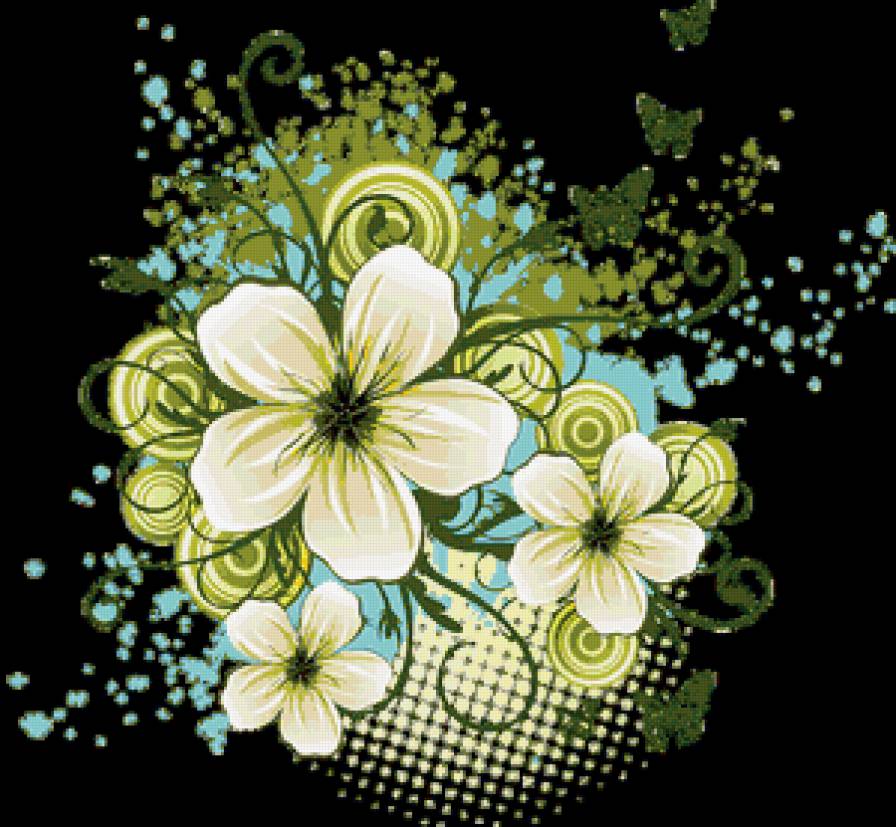 №367348 - подушка, узор, цветы - предпросмотр