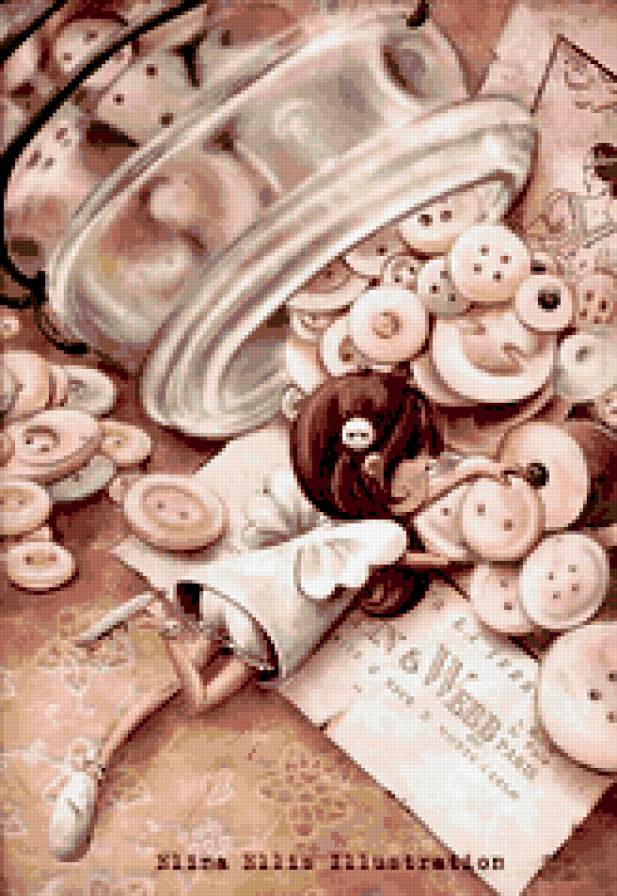 пуговицы - ребенок, детям, пуговицы, девочка, катушка - предпросмотр