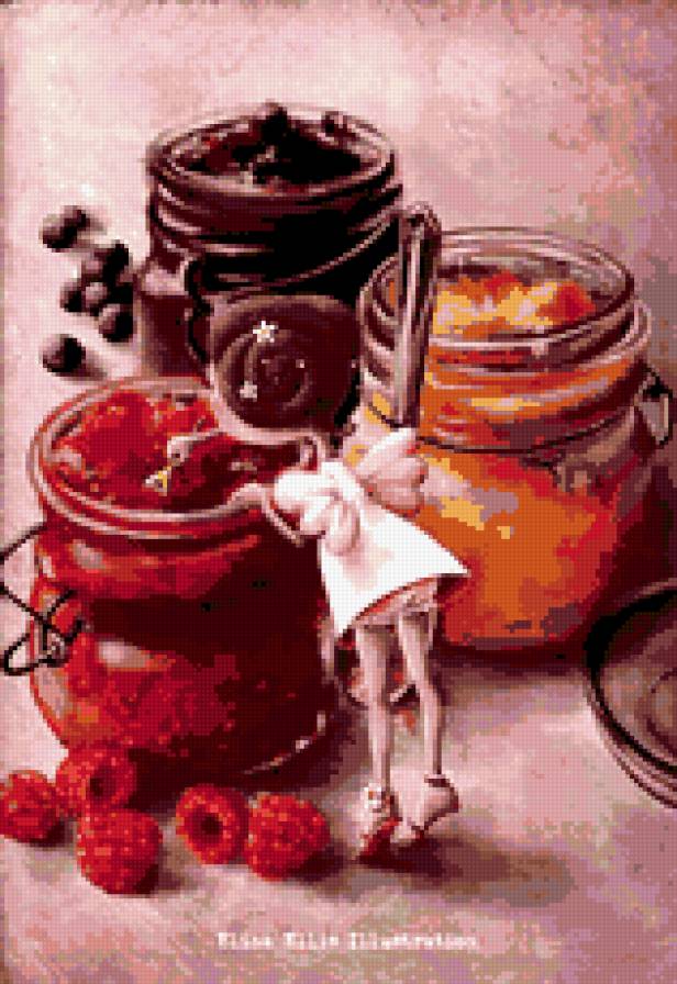 варенье - банка, детям, малина, ребенок, девочка, лакомство, варенье - предпросмотр