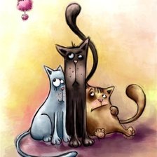 Схема вышивки «коты»