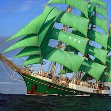 Схема вышивки «парусник»