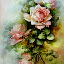 Схема вышивки «акварель розы»