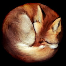 Схема вышивки «лисичка на подушку»