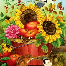 Схема вышивки «дары осени»