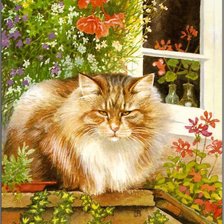 Схема вышивки «кот»