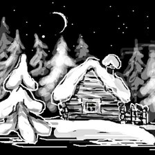 Схема вышивки «зима»