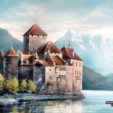 Схема вышивки «Замок»