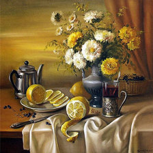 Схема вышивки «Чай с лимоном»