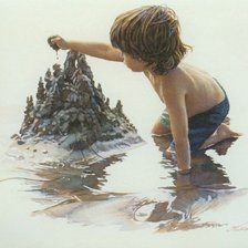 Схема вышивки «замок из песка»