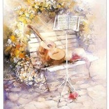 Схема вышивки «гитара»