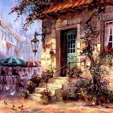 Схема вышивки «летняя улица»