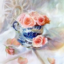 Схема вышивки «розы»