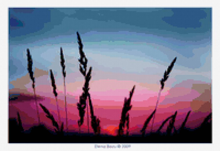 рассвет - рассвет, природа, трава - предпросмотр