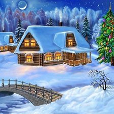 Схема вышивки «Новогодняя ночь»