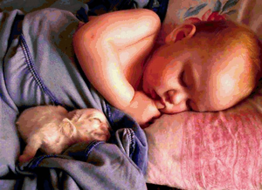 Сладких снов - ребенок, сон - предпросмотр