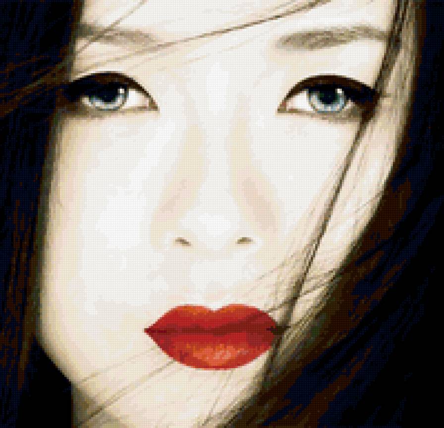 Гейша - гейша, девушка, портрет - предпросмотр