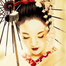 Схема вышивки «Гейша»