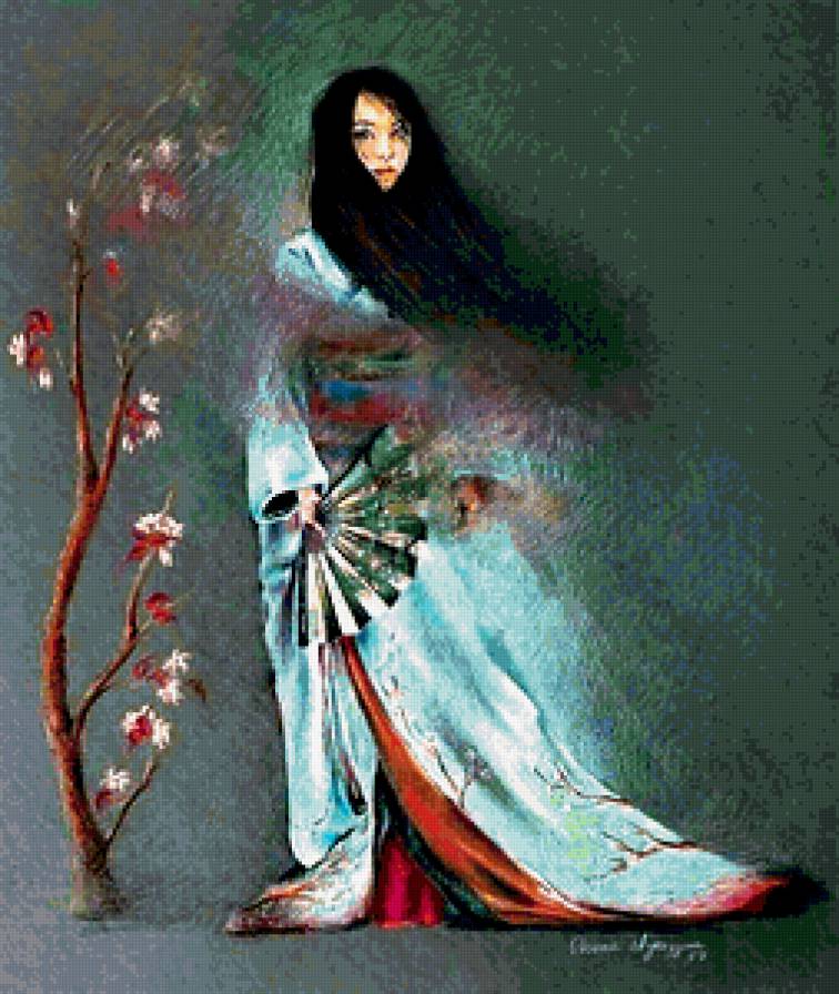 На свет, сквозь время - гейша, девушка - предпросмотр