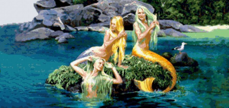 Русалки - девушка, фентези - предпросмотр