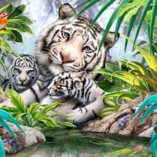 Схема вышивки «тигрята»