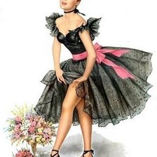 Схема вышивки «балерина»