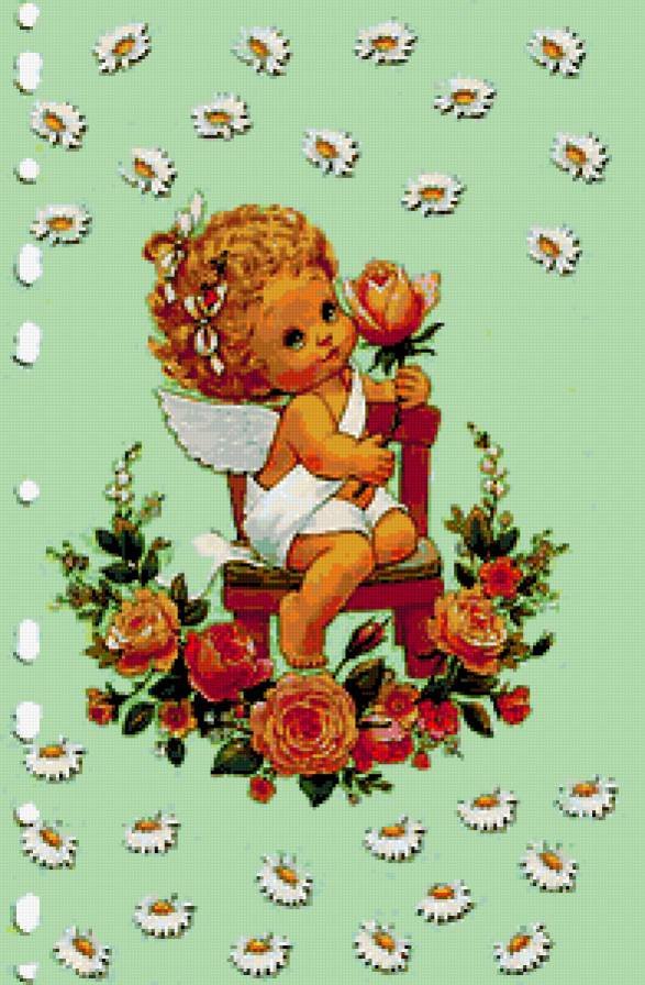 №369723 - цветы, для детей, ангел, в детскую, дети, детям - предпросмотр