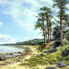 Сосны на берегу моря.М.Сатаров