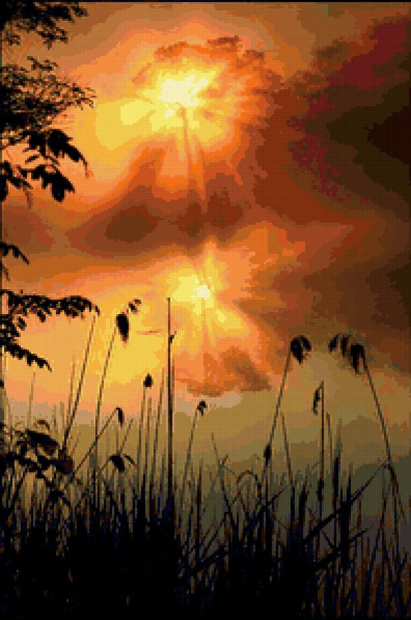 природа - луг, дерево, небо, , солнце, природа - предпросмотр