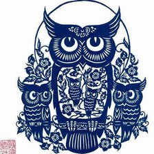 Схема вышивки «сова с совятами»