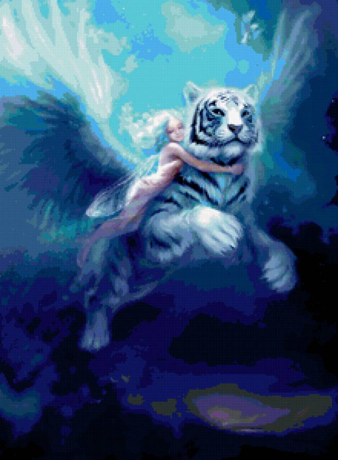 №370353 - фэнтези, красота женщины, девушка, цветы, живопись, картины, дети - предпросмотр