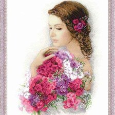 Схема вышивки «девушка»