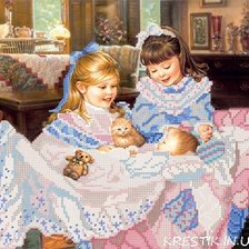 Схема вышивки «у колыбели»