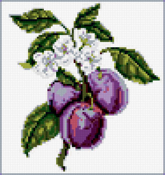 сливы - слива, панно, для кухни, фрукты - предпросмотр