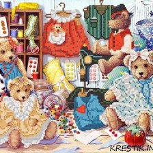 Схема вышивки «мишки»