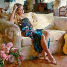 Схема вышивки «девушка»