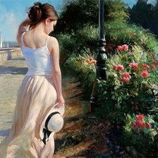 Схема вышивки «девушка»