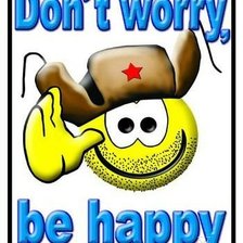 Схема вышивки «Смайлик! Не беспокойся! Будь счастлив!»