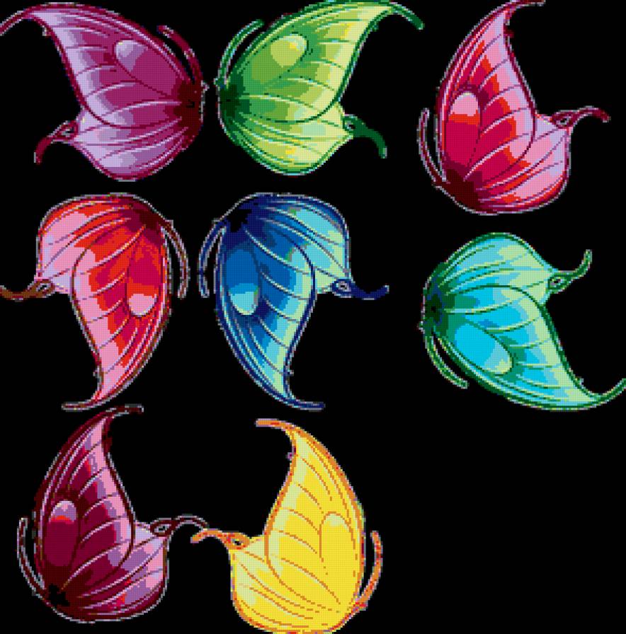 №371234 - салфетка, узор, подушка, скатерть, бабочки - предпросмотр