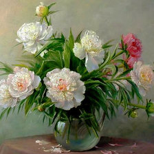 Схема вышивки «Пионы»