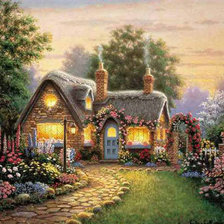 Схема вышивки «Домик»