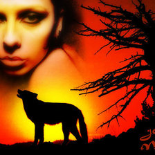 Схема вышивки «Волчица.»